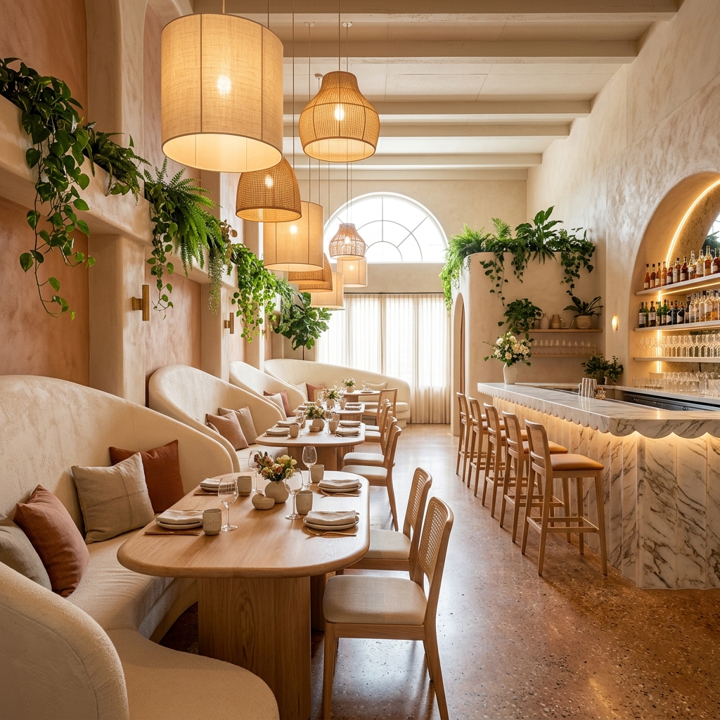 Luxury restaurant layout design